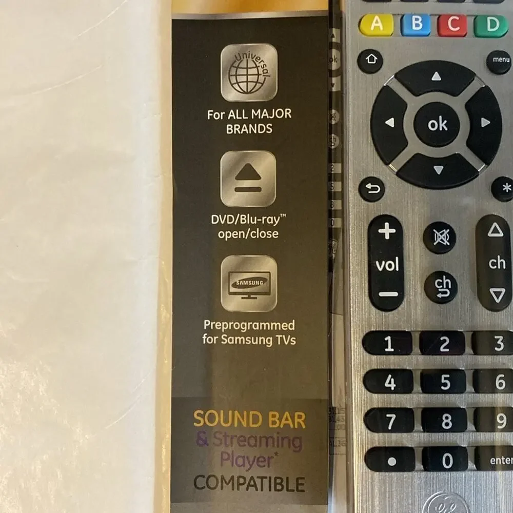New in package GE‎ UltraPro silver 4 device designer finish Universal remote